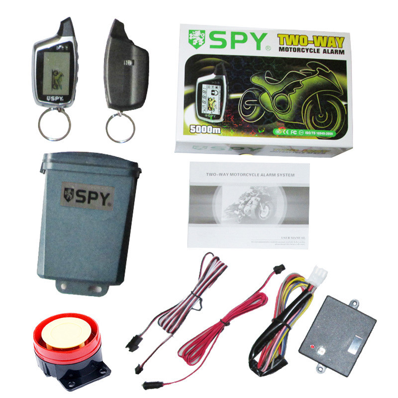 spy motorcycle 2 way alarm LCD Two Way Motorcycle Alarm System Remote ...