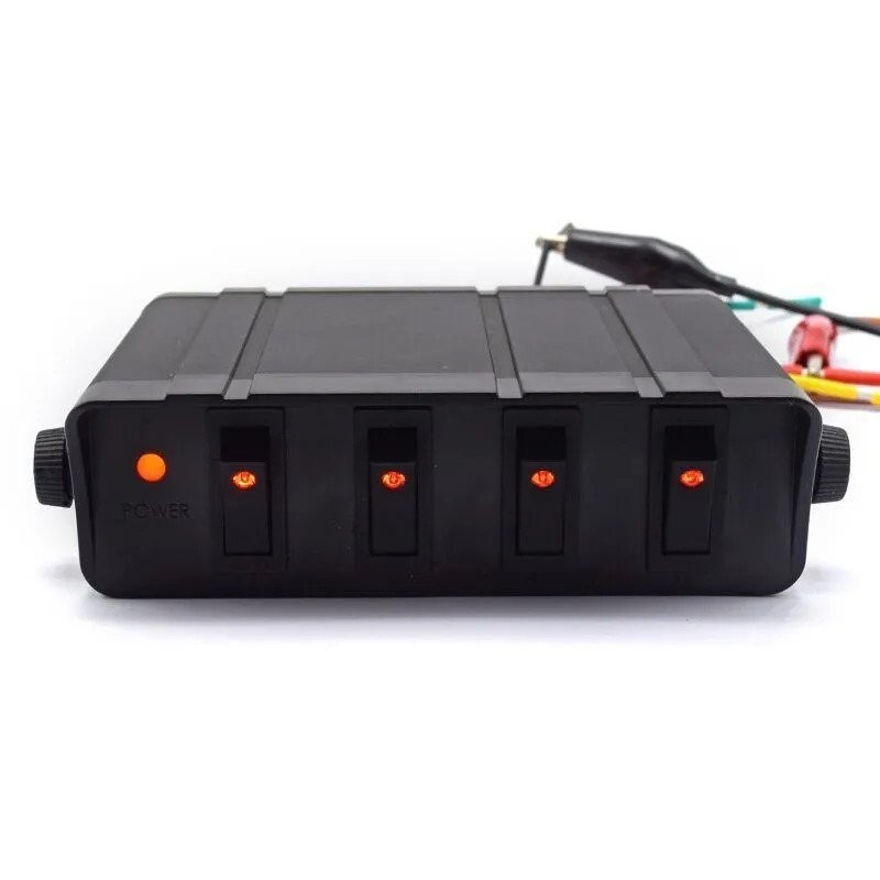 New aluminum alloy control box warped rocker switch panel combination 4 ...