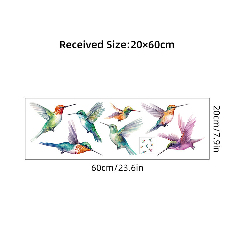 Colorful Birds Feather Removable Wall Stickers for Home Decor Art Self ...