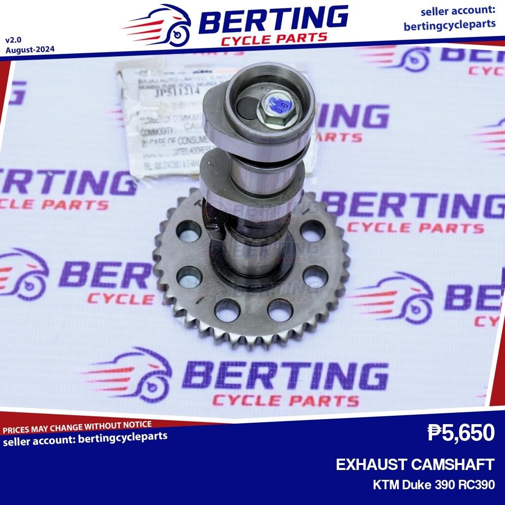 KTM EXHAUST CAMSHAFT Duke 390 RC390 Genuine JP511214 OR JP511314 ...