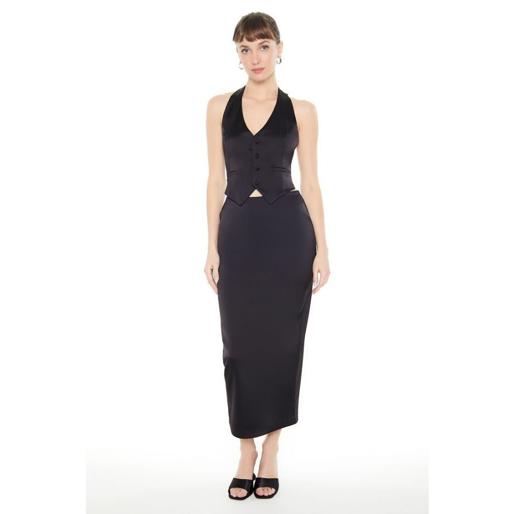 Forever 21 Women's Plus Size Button-Front Tube Mini Dress