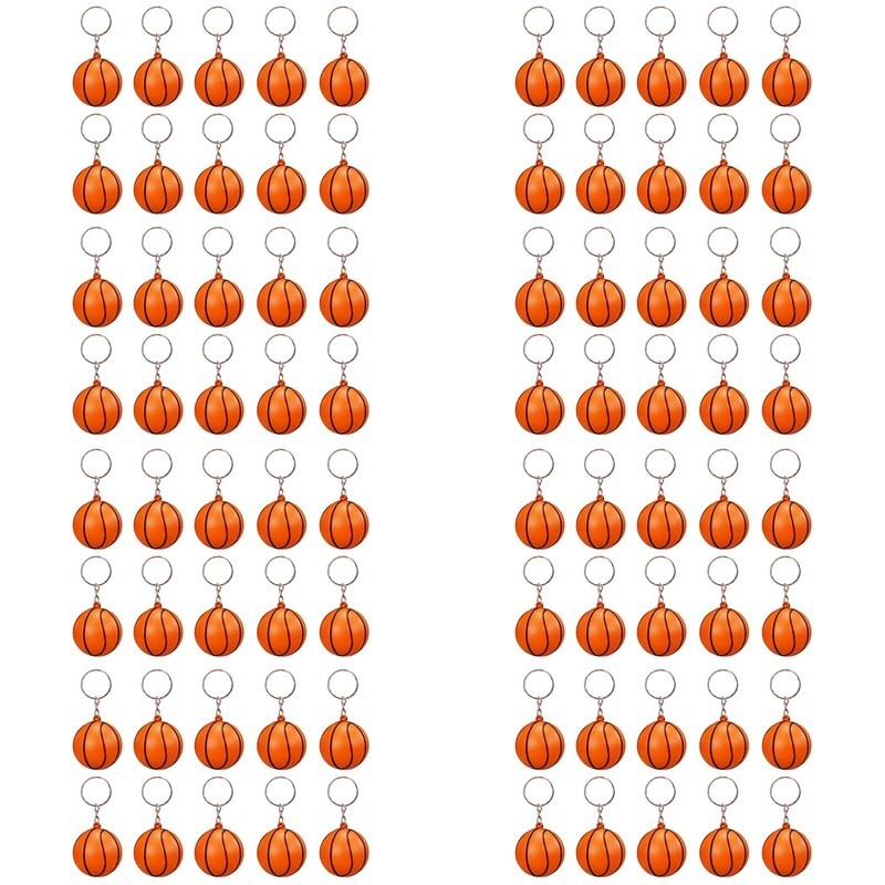☁80 Pack Basketball Ball Keychains For Party Favors,Basketball Stress ...