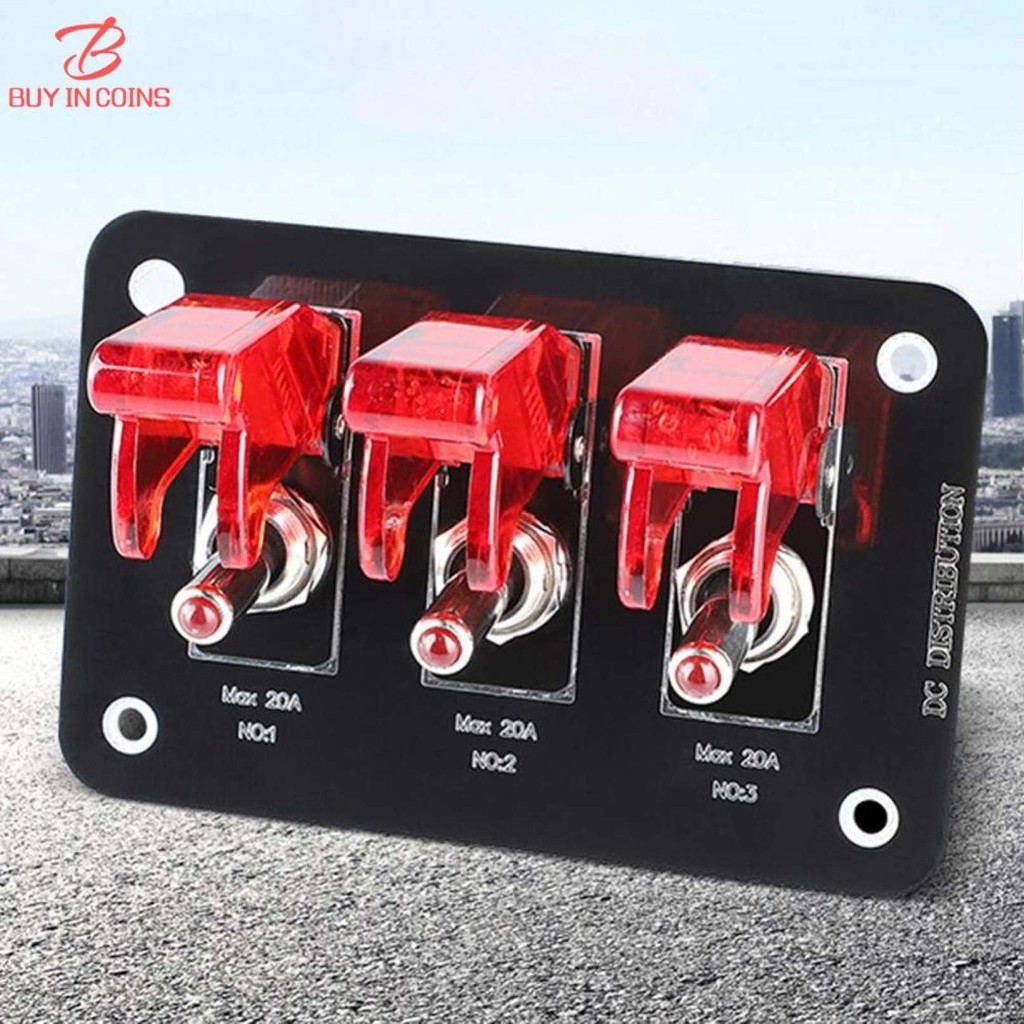 BC Car 3 Gang Heavy Duty Rocker Toggle Switch Panel QC3.0 USB 36W Dual ...