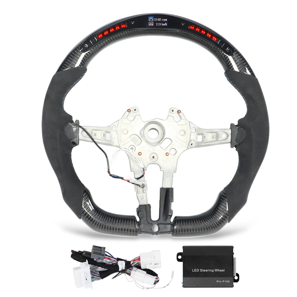 Auto Accessorie Carbon Fiber LED Display Shift Lights Steering Wheel ...