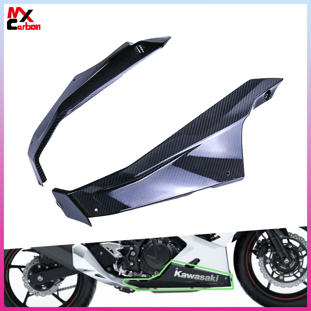 웃Motorcycle Lower Belly Pan For Kawasaki Ninja 400 2018 2019 2020 2021