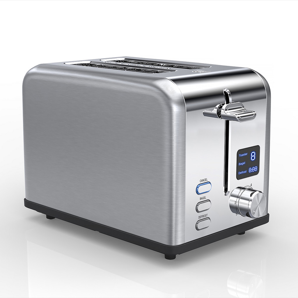 ☹Stainless steel multifunction 2 pcs 4 piece toaster Toast Bread