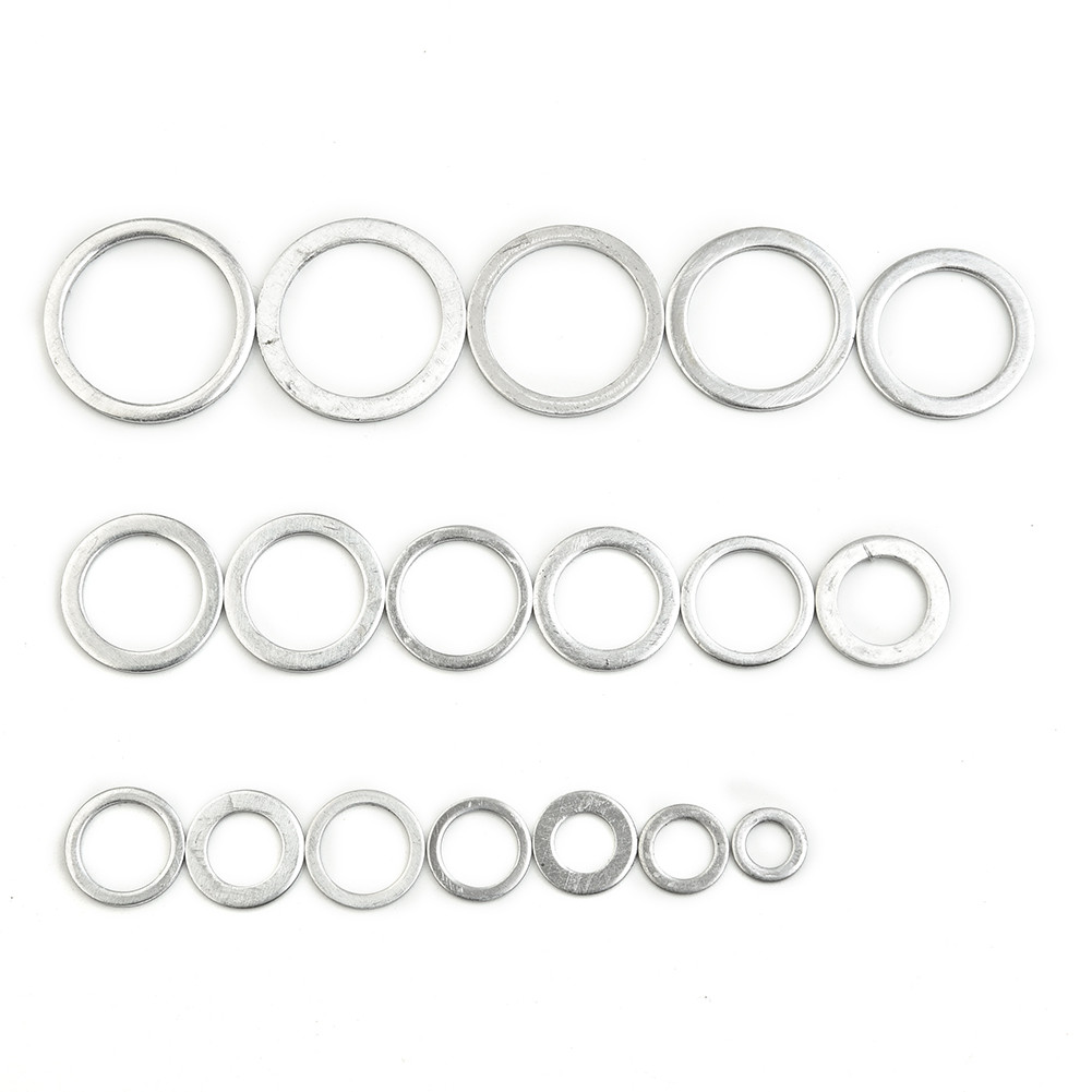 Tool Washers Plain Screw Seal Sealing Silver 450pcs Aluminum Assortment ...