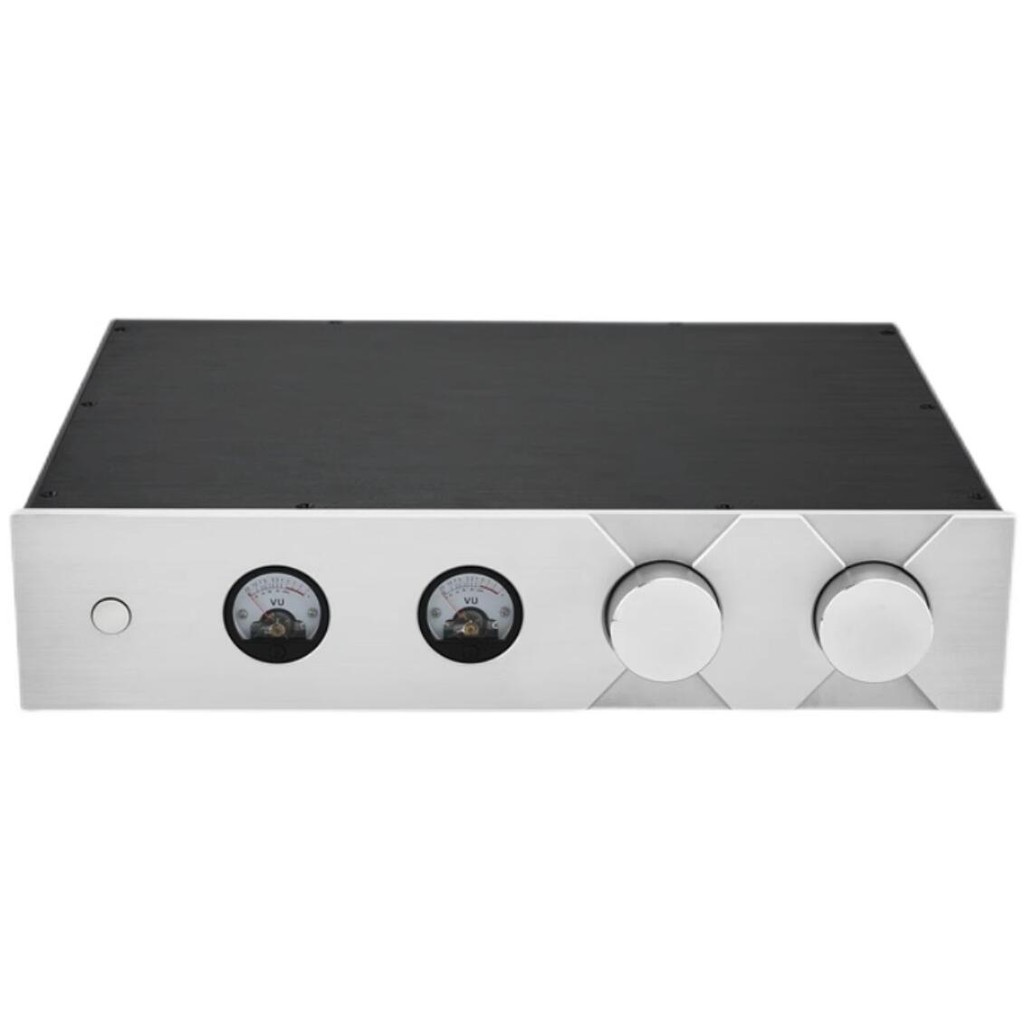 ☃420X90X310mm Dual Channel Power Amplifier Supply Chassis VU Meters ...