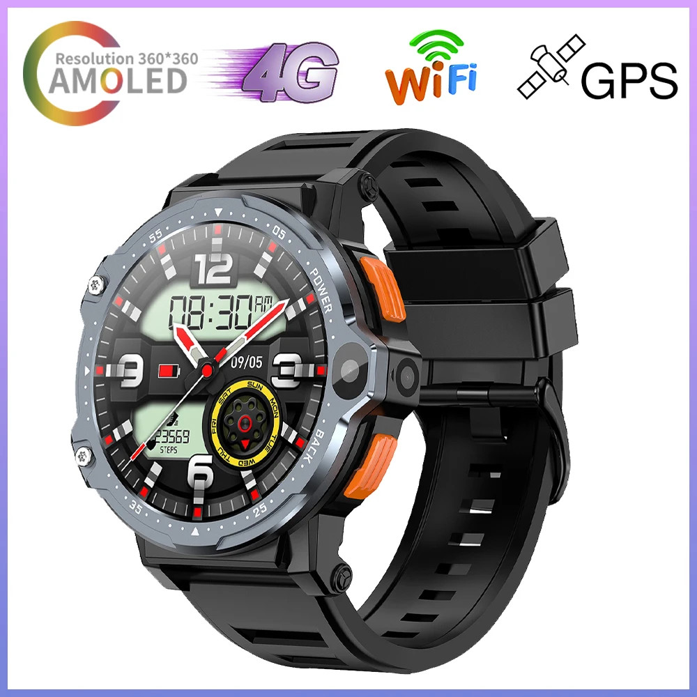 ☂4GB 64GB 4G Smart Watch Men Upgrade Chip 1.54''HD Android Dual Camera ...