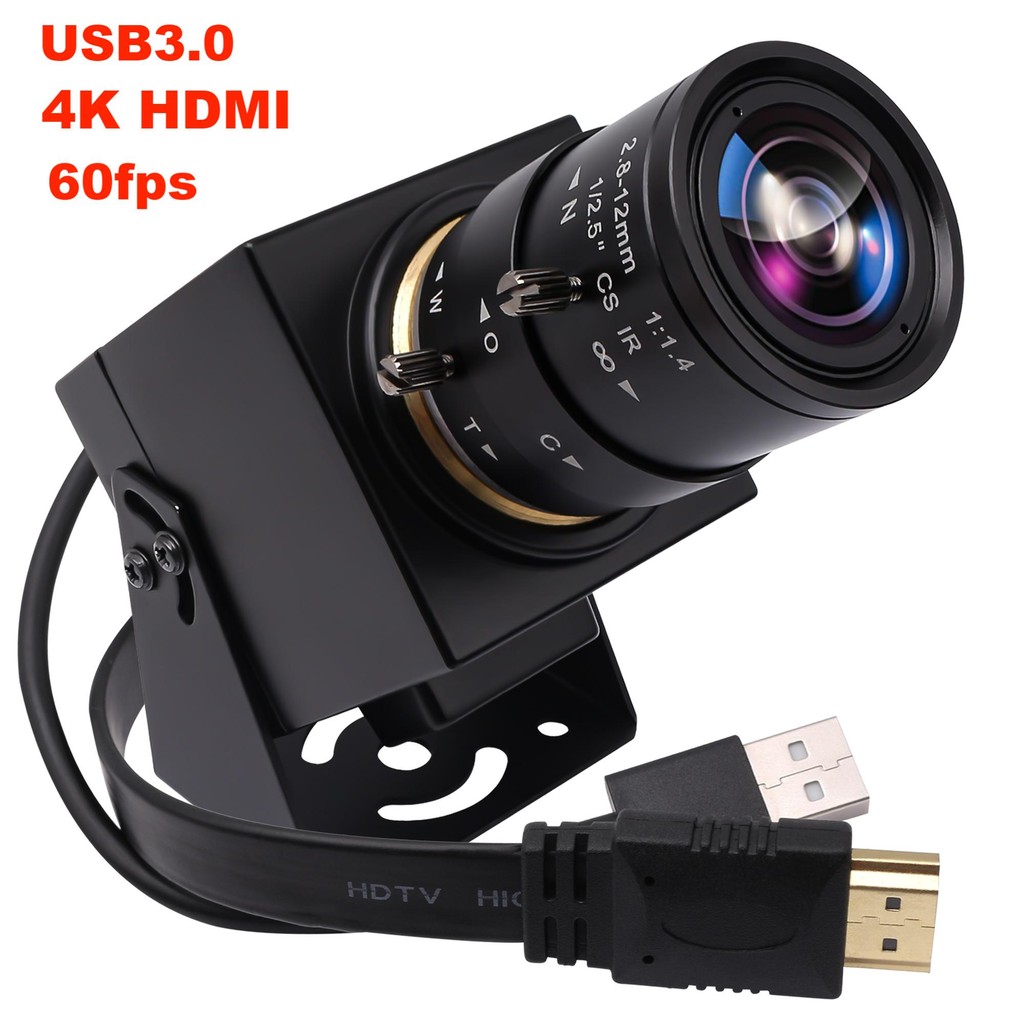 ELP 4K 60fps USB3.0 HDMI Camera H.264/MJPEG/YUY2 4X Optical Zoom Ultra