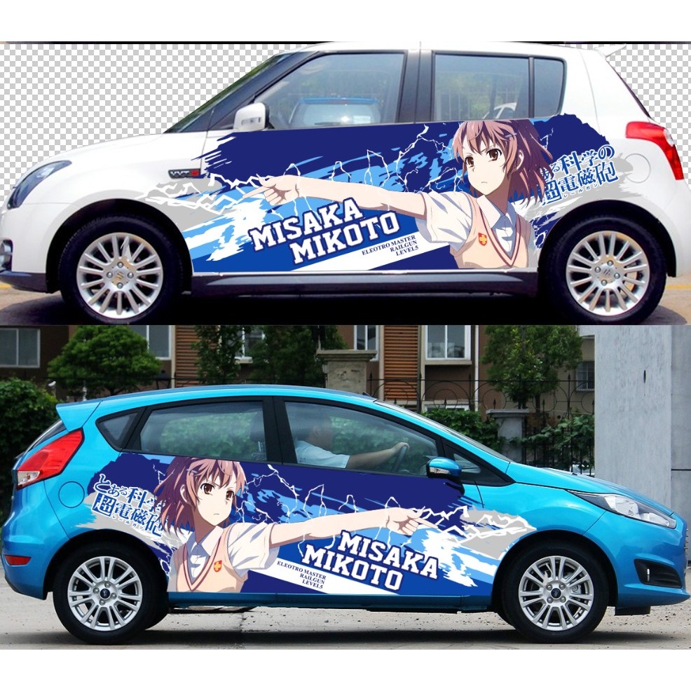 Anime Itasha Sticker Misaka Mikoto Car Decals HD Printing Vinyl Rally ...