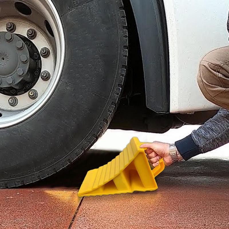 Car Trailer Wheel Chock with Handles Vehicle Truck Tire Stop Block Anti