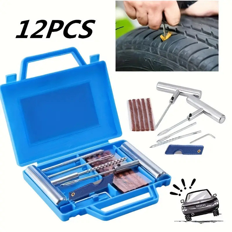 ♠Auto Tire Repair Set Puncture Repair Tools Car Van Motorcycle Bike