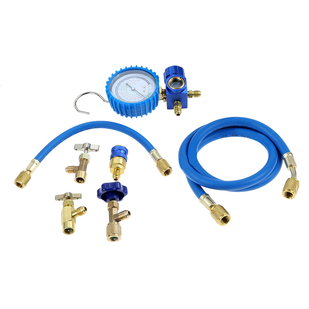 ⚖R134A Low Pressure AC Refrigerant Kit with Quick Coupler Self Sealing