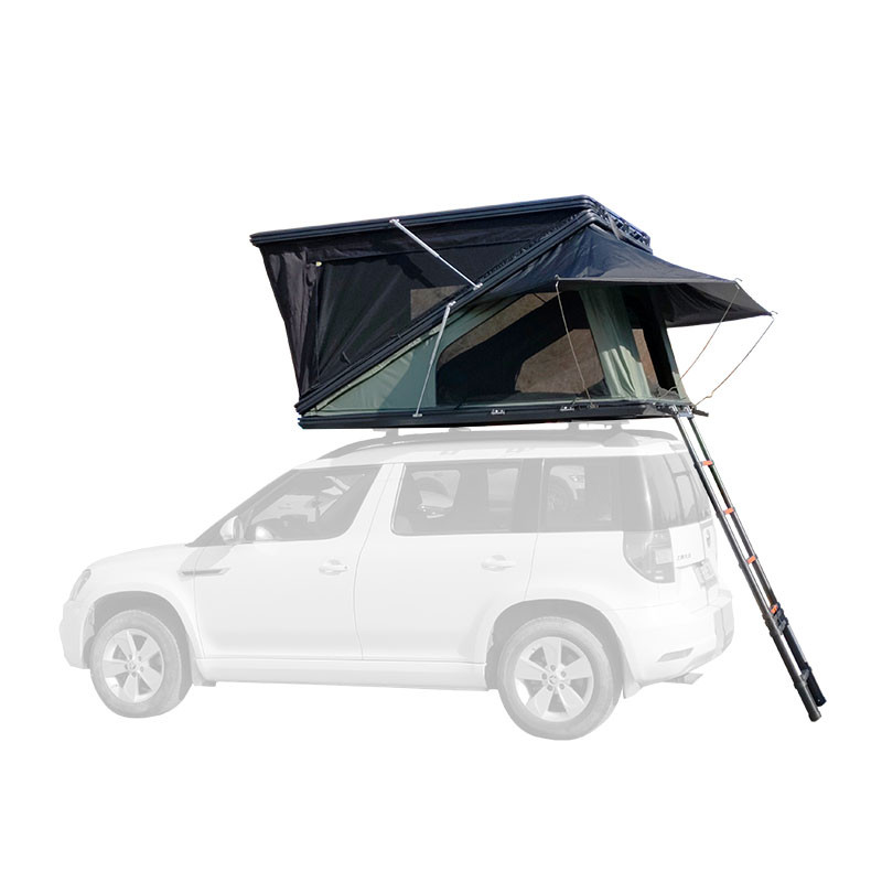 ☑2-3 Person Aluminum Hard Shell Roof Top Tent Z Shape Frame Car Rooftop ...