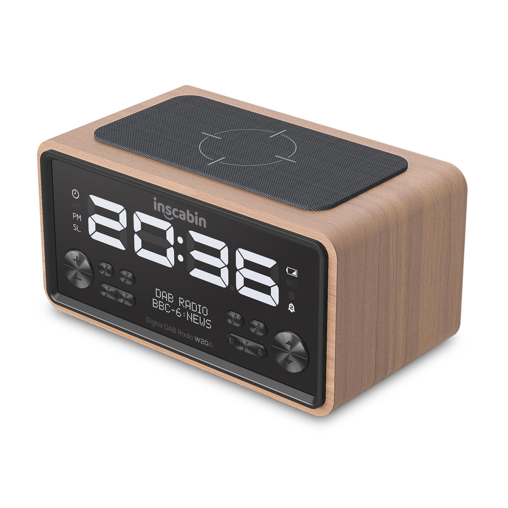 ⓥInscabin W20 DAB/DAB+ FM Digital Radio Alarm Clock with Wireless ...