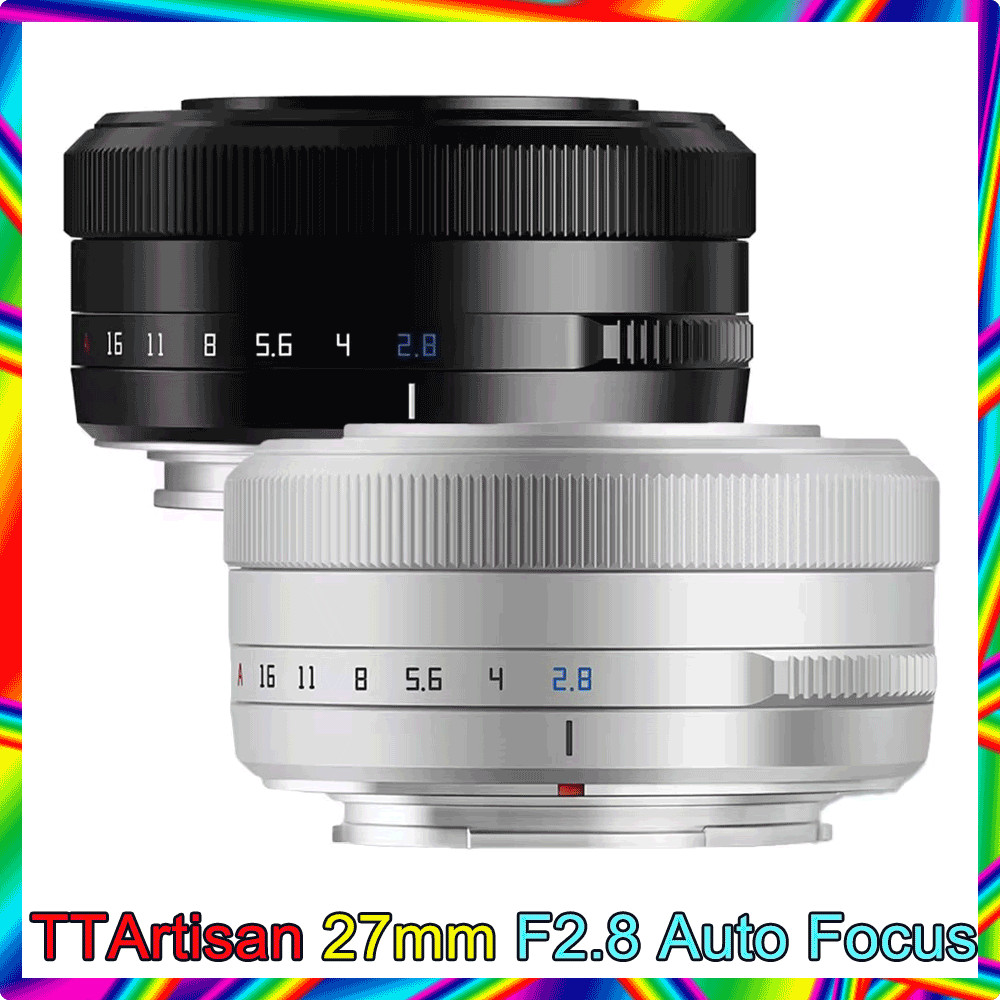 thumbnail interactive-video image 1 of TTArtisan 27mm F2.8 APS-C Auto Focus Lens – STM, Fujifilm X Mount, Pancake 1 of 3