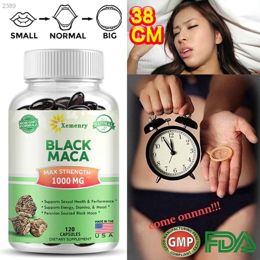 Black Maca Root Maximum Strength 1000 mg Bawat Serving Gelatinized