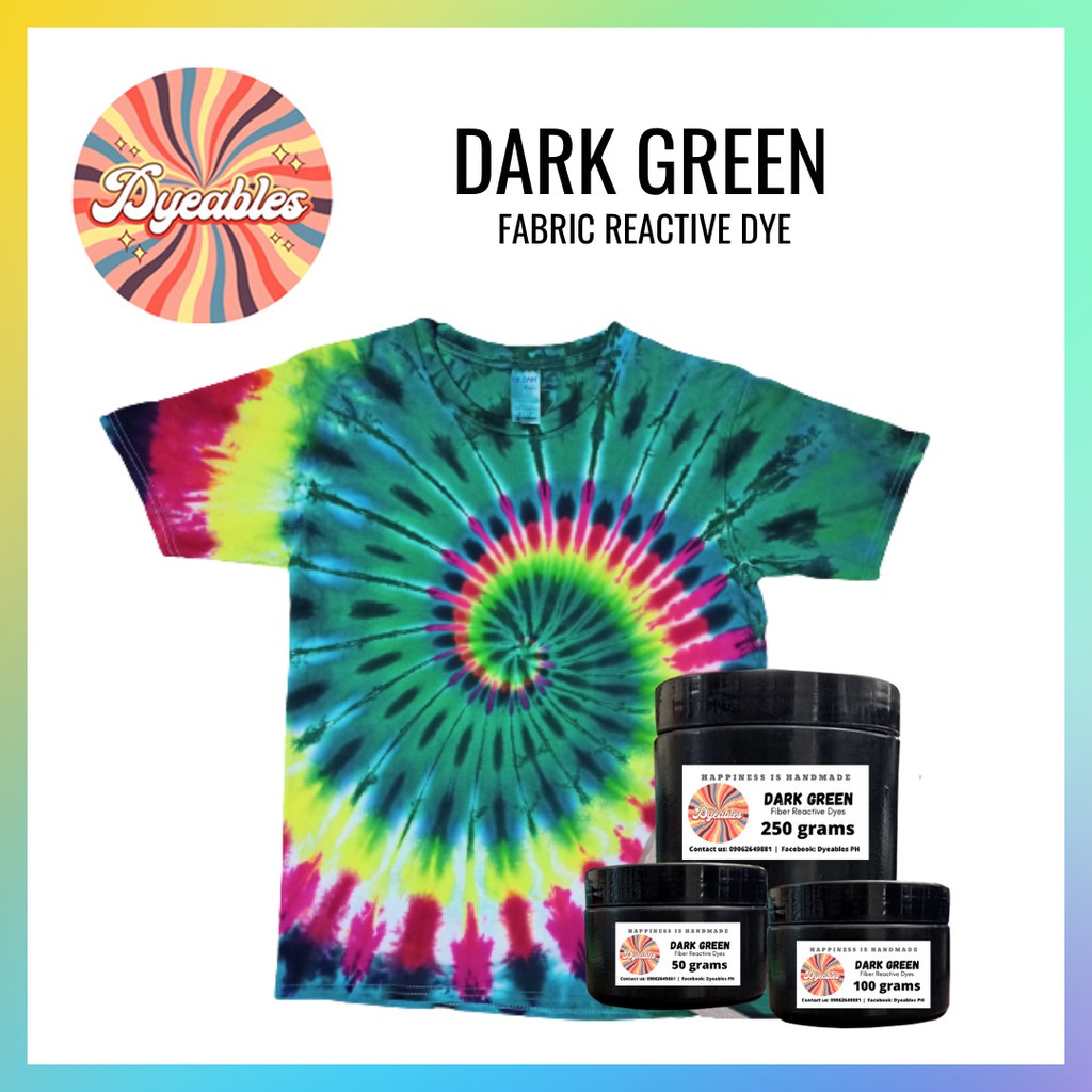 ஐDark Green Reactive Dyes From Dyeables PH w/ Dyes Container (For Tie ...