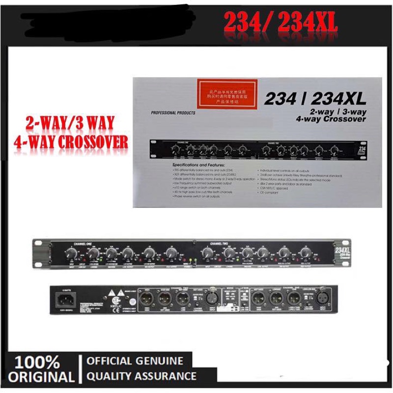 CROSSOVER 234/234XL Stereo 2 way/3 way / 4way Crossover Equalizer (black) Shopee Philippines