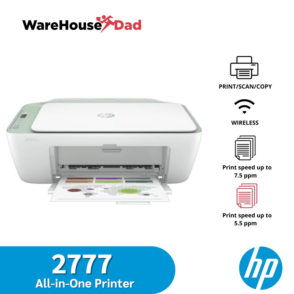 HP DeskJet Ink Advantage 2777 All-in-One Printer (Print/Scan/Copy ...