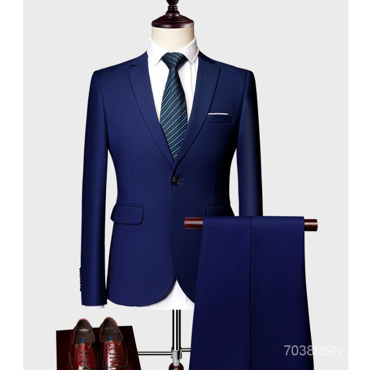 ADO Dark blue MEN'S blazers and suits jackets Fashion 2-piece set ...