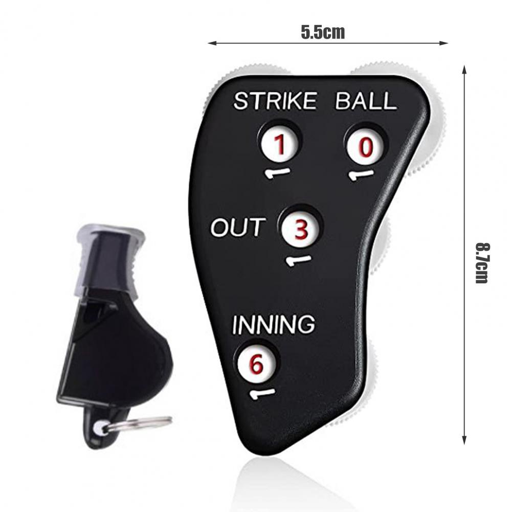 Baseball Umpire Clicker Nonslip Umpire Whistle 4 Wheel Baseball