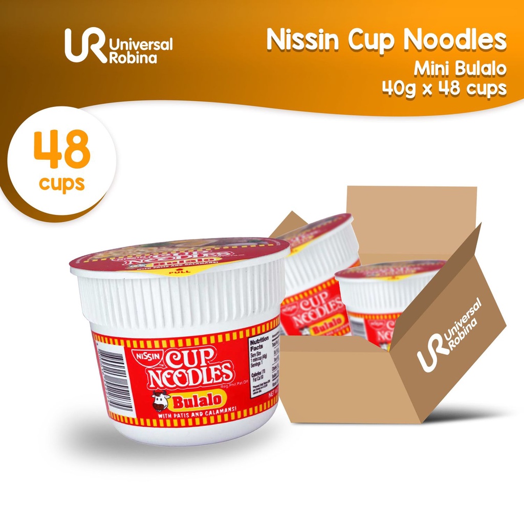 Nissin Cup Noodles Mini Bulalo (40g) - Bundle of 48