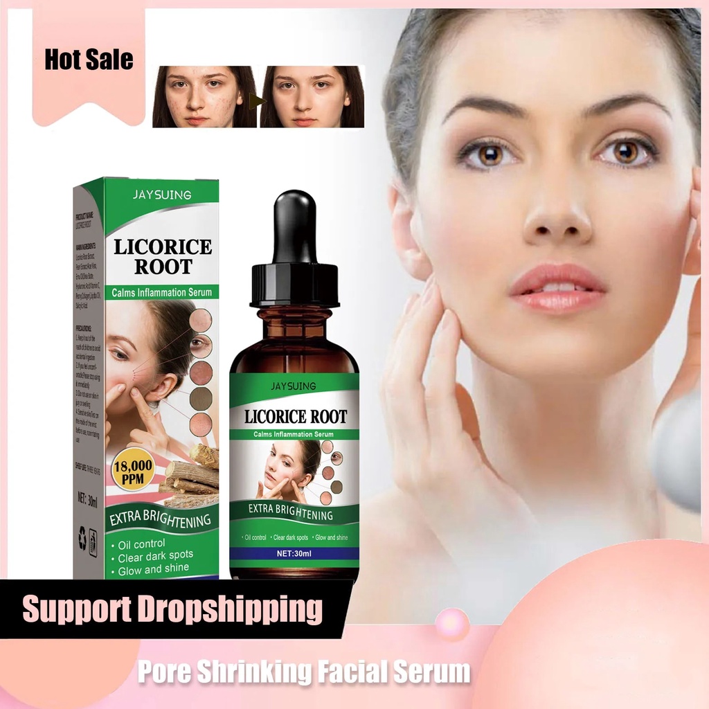 Pore Shrinking Facial Serum Licorice Root Extract Essential Oil Anti