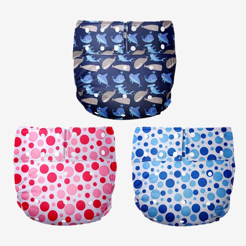 Paper diaper Adjustable Adult Cloth Diaper Washable Incontinence Odor