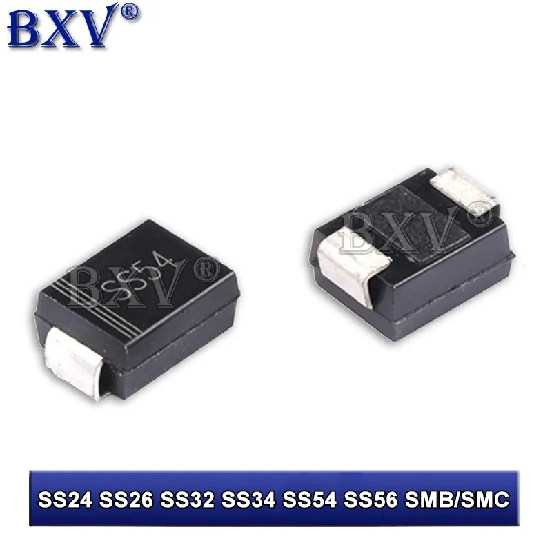 50Pcs schottky diode smb ss24 ss26 ss32 ss34 ss54 ss56 smc ss32 ss34