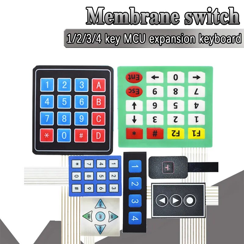 Membrane Switch Keypad 1x4 3x4 4x4 4*5 Matrix Array Matrix Keyboard For