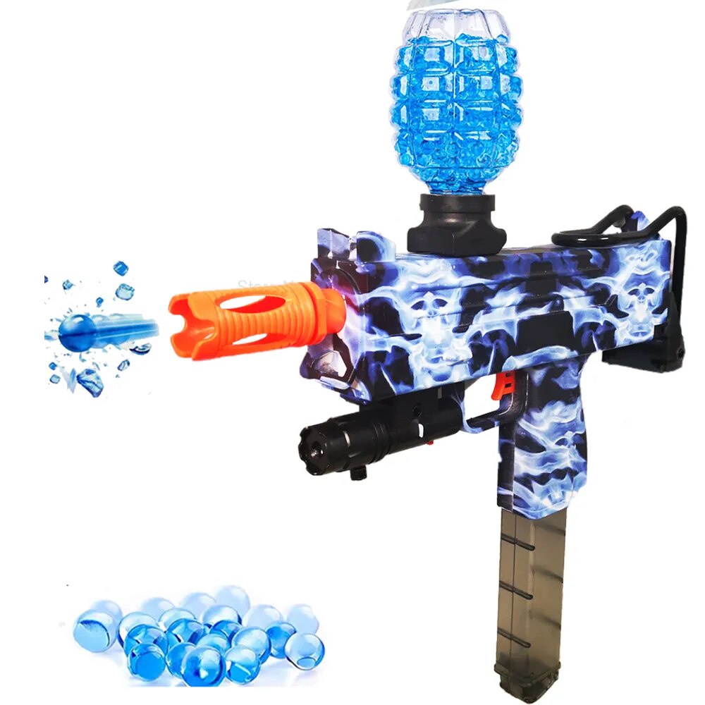 New Electric UZI Gel Blaster Splatter Water Ball Toy Gun Outdoor Fun
