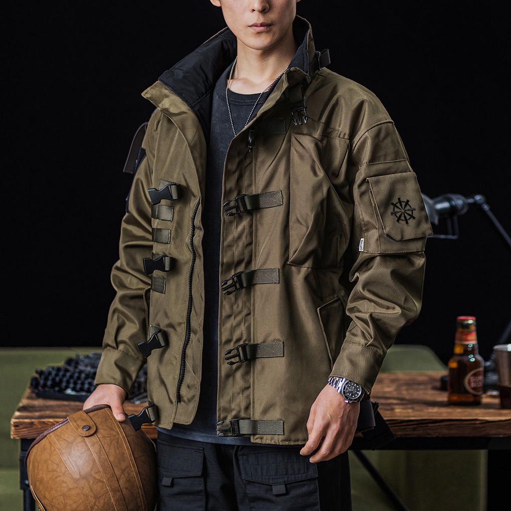 Tactical leather outlet jacket