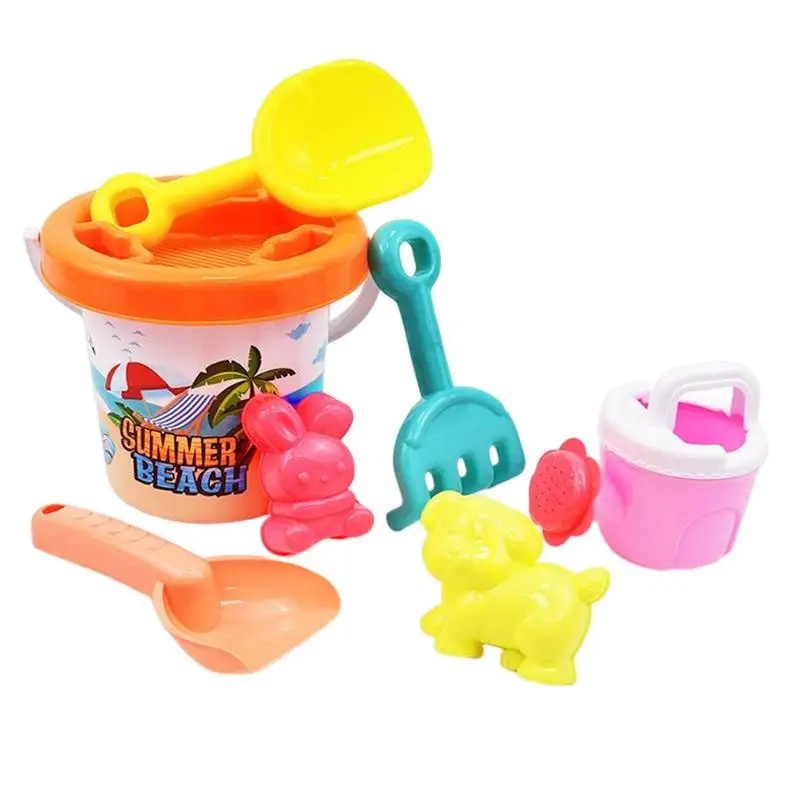 Beach Toys For Kids 8pcs Beach Toys Animal Sand Molds Beach Bucket