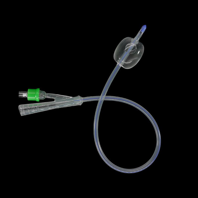 Silicone urinary catheter medical disposable sterile doublelumen three