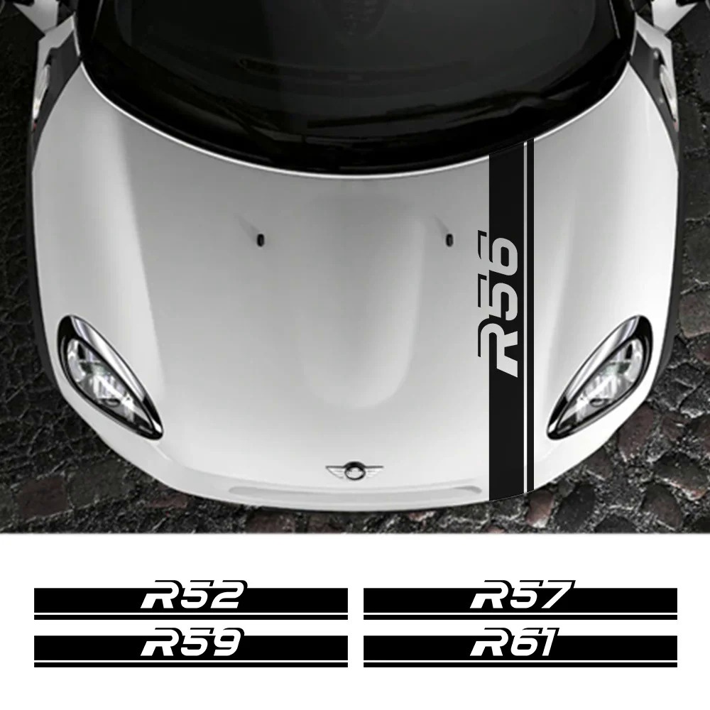Car Hood Cover Stripe Decor Stickers For Mini Cooper R50 R52 R53 R55 ...