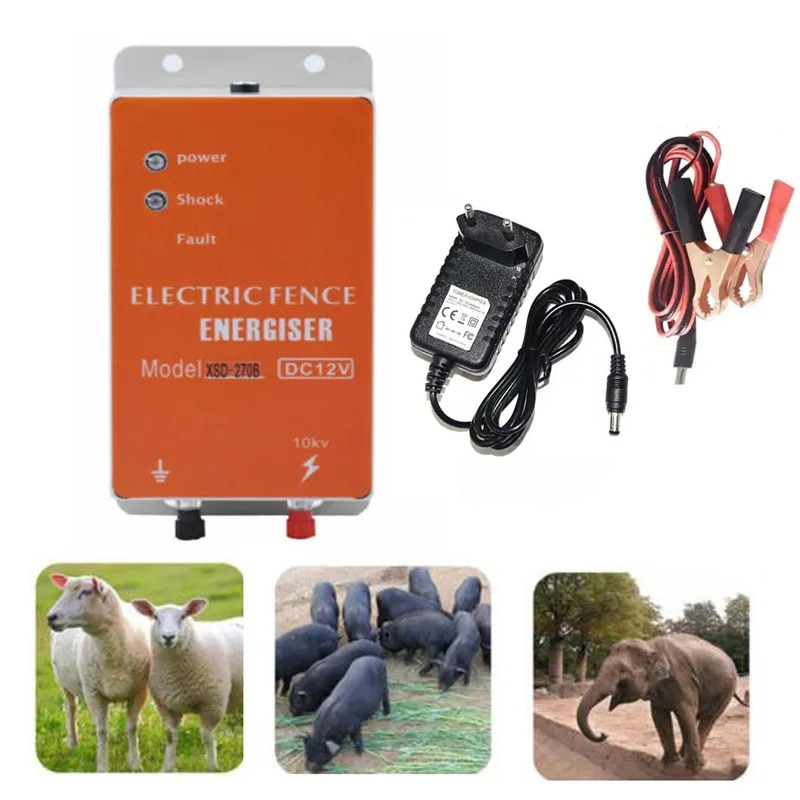 0.5 Joules Electric Fence Energizer for Sheep Horse Cattle Fence Tool