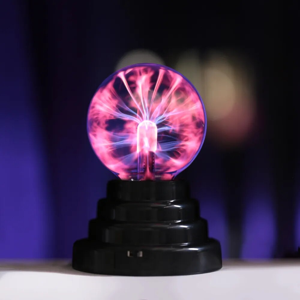 Novelty Magic Crystal Plasma Ball Touch Light 3 4 5 6 8 inch LED Night  Light Glass Plasma Ball Sphere Table Lights 