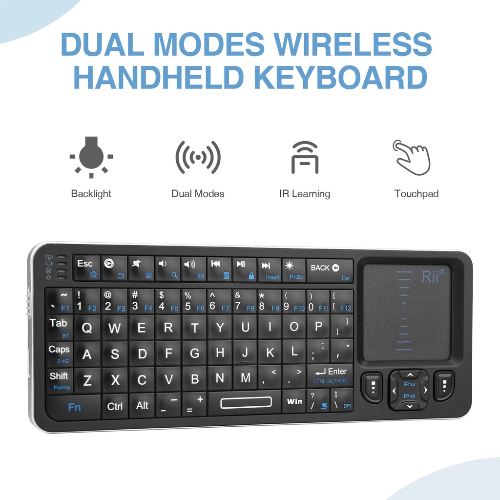 ☍2.4G Mini Wireless Keyboard with Touchpad Mouse Combo,Rii K06 Keyboard