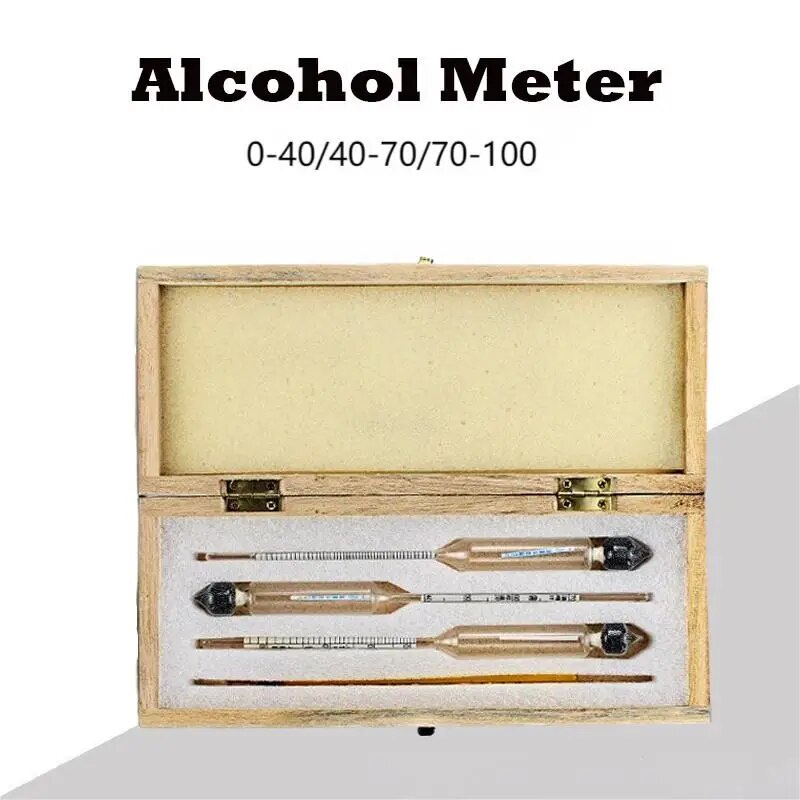 4pcs Hydrometer Alcoholmeter Set Distilled liquor Baijiu Concentration