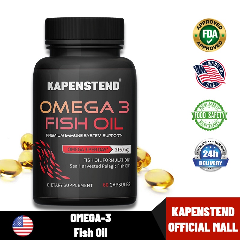 Original Fish oil capsules,Advanced Formula for Heart,Brain, Immune