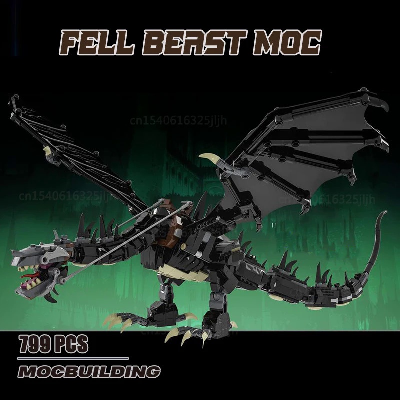 The Rings MOC Fell Beast Building Blocks UCS Movie Creative Display ...