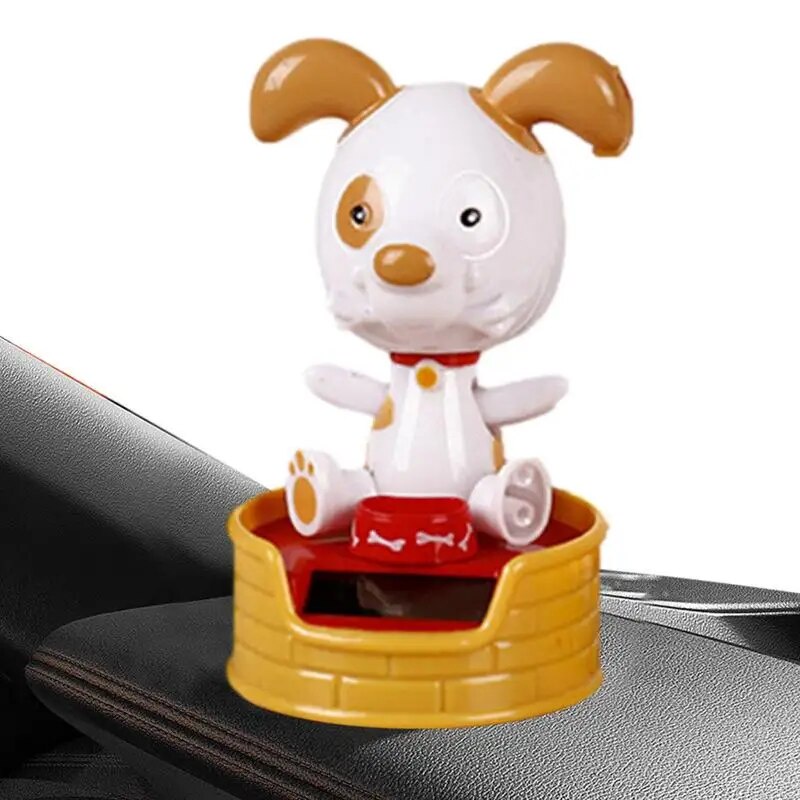 Solar Middle Finger Powered Ornament, Brown Smooth Edge Decor, Solar Car Ornament, Non-Fading Shaking Dashboard Prank Toy For Vehicle, Car Dashboard Decoration & Desk Decor