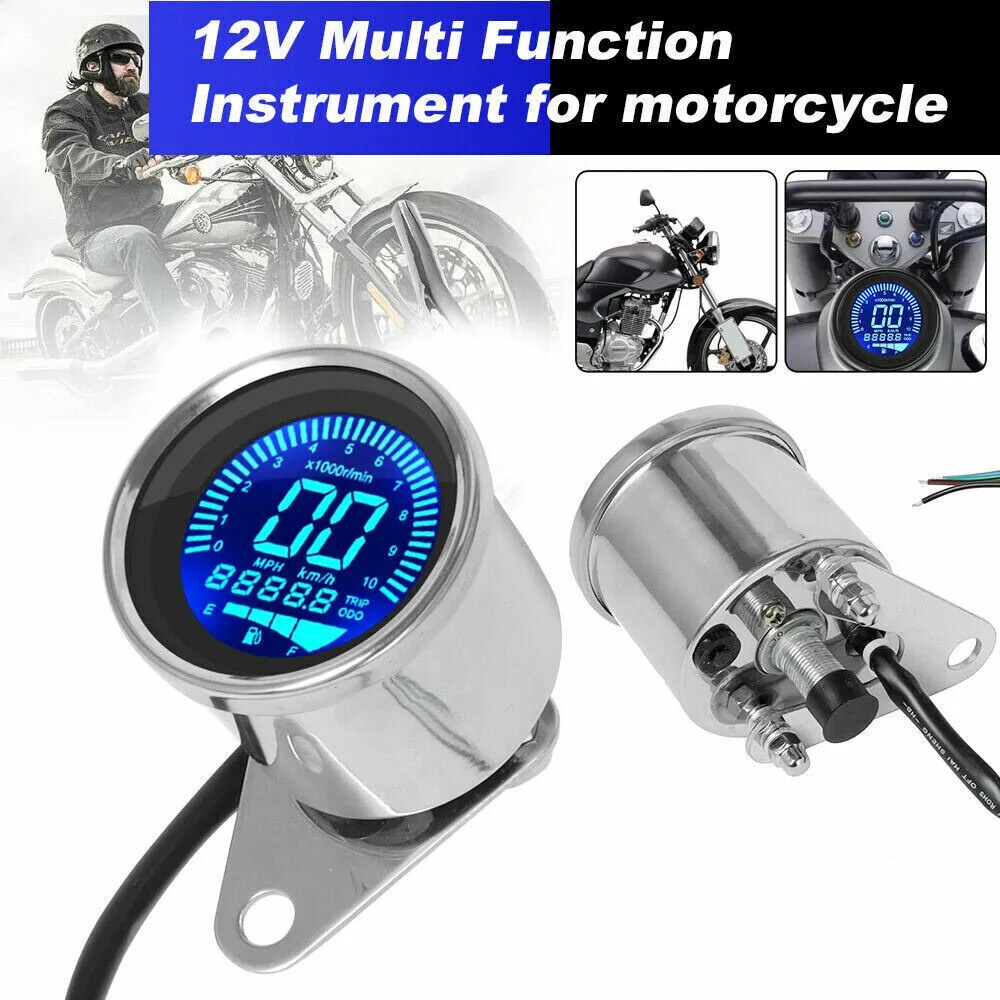 ☬NORDSON Motorcycle Tachometer Motocross LED LCD TACHOMETER Speedometer