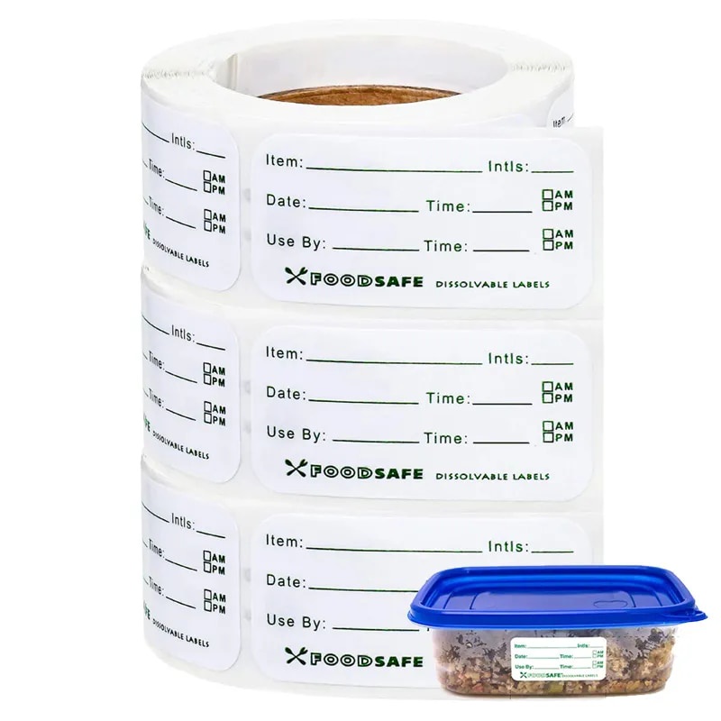 ☝250pcs/roll Food Storage Labels Adhesive Removable Food Labels Food