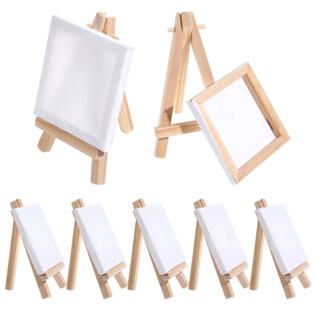 Canvas Mini Easel Painting Canvases Set Easels Kids Stand Panels