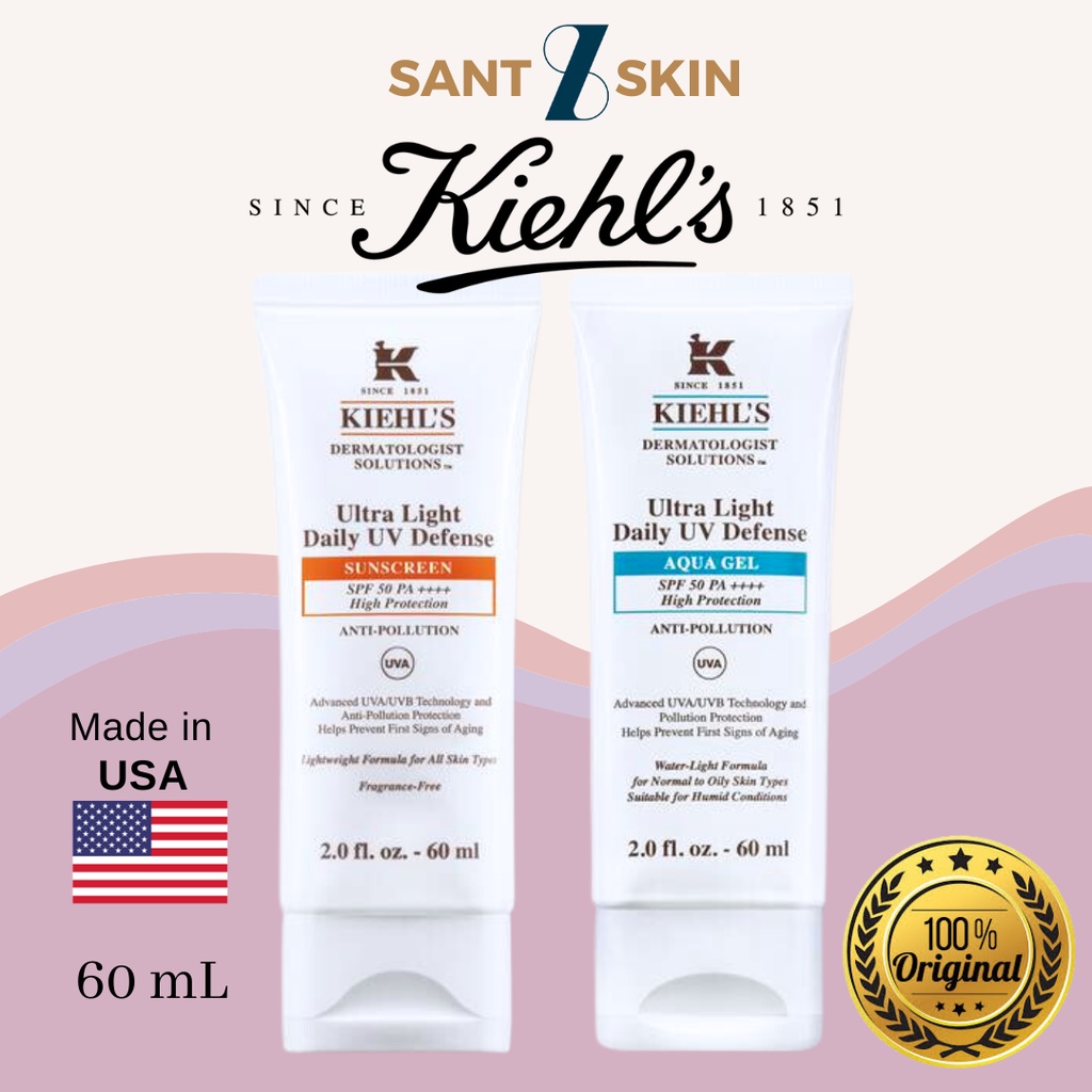 Kiehl's Ultra Light Daily UV Defense Sunscreen or Aqua Gel SPF 50 PA