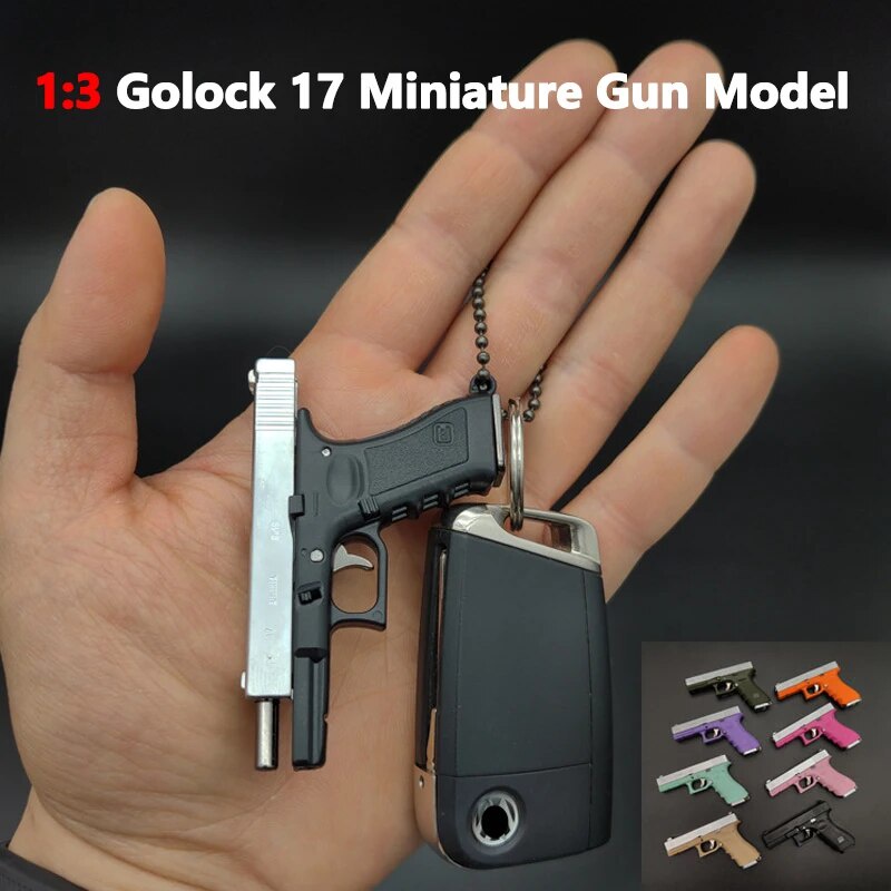 Multi Colors Fidget Toy Glock 17 Keychain Mini Metal Glock G17 Keychain
