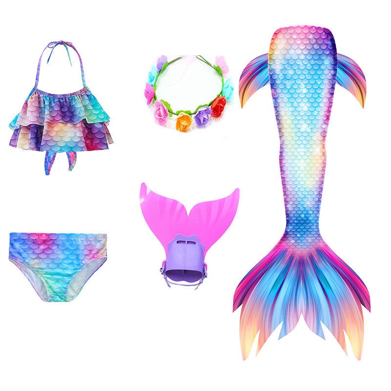 ﹉cosplay Anime Girls Mermaid Tail Swimsuit Monofins Swimsuit Bikini